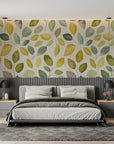 Foliage Wallpaper - Pastel Autumn Leaves