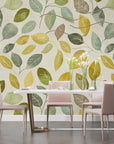 Foliage Wallpaper - Pastel Autumn Leaves