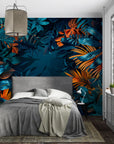 Tropical Wallpaper - Night Jungle and Orange