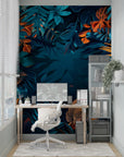 Tropical Wallpaper - Night Jungle and Orange