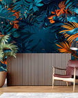 Tropical Wallpaper - Night Jungle and Orange
