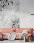 Floral Wallpaper - Black Vines on a Light Background