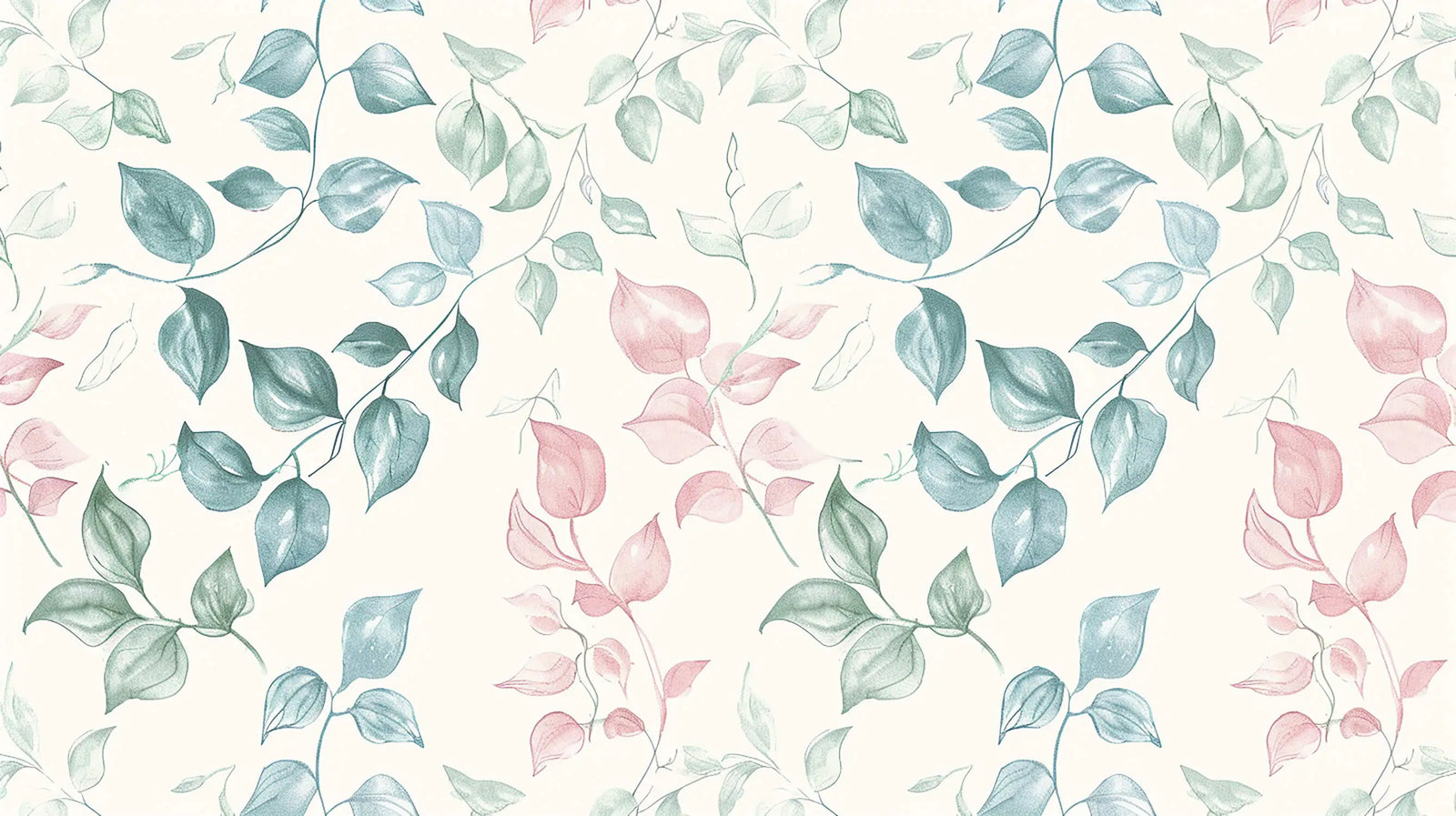 Floral Wallpaper - Delicate Pastel Foliage