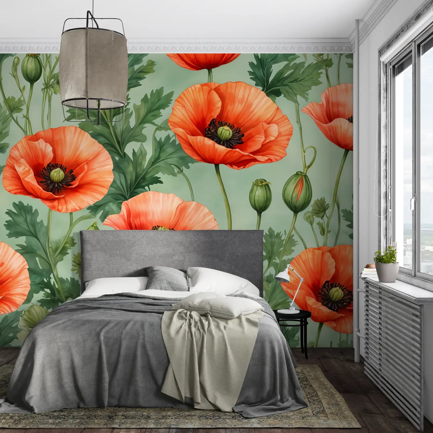 Floral Wallpaper - Blooming Poppies