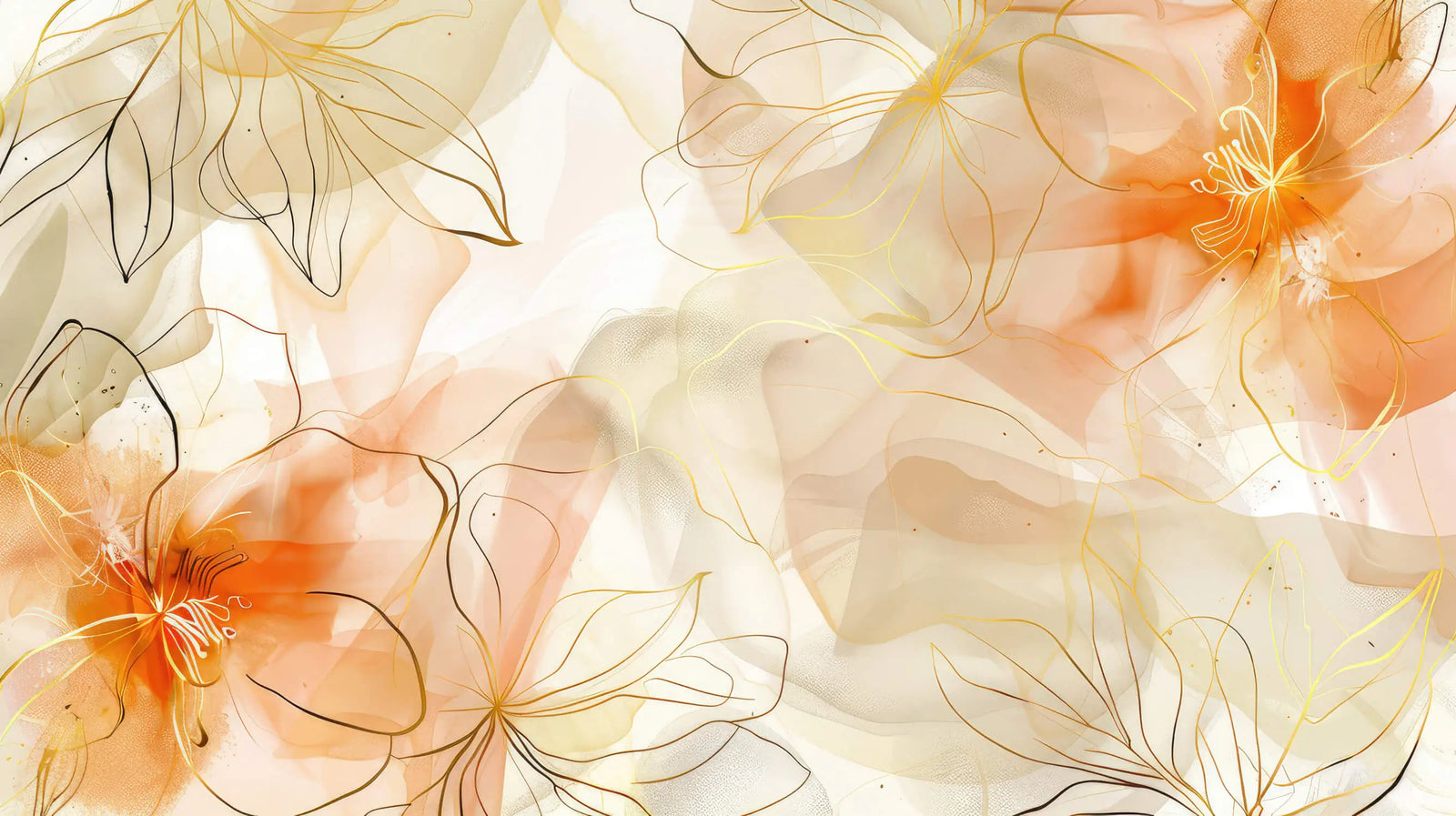 Floral Wallpaper - Light Floral Sketch