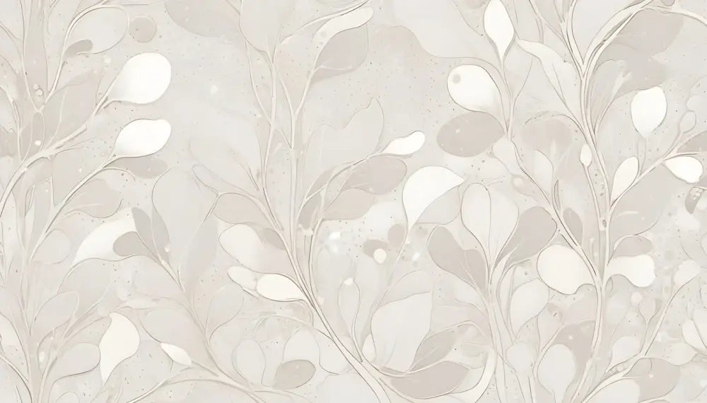 Papier Peint Floral - Fleurs Beige Subtiles