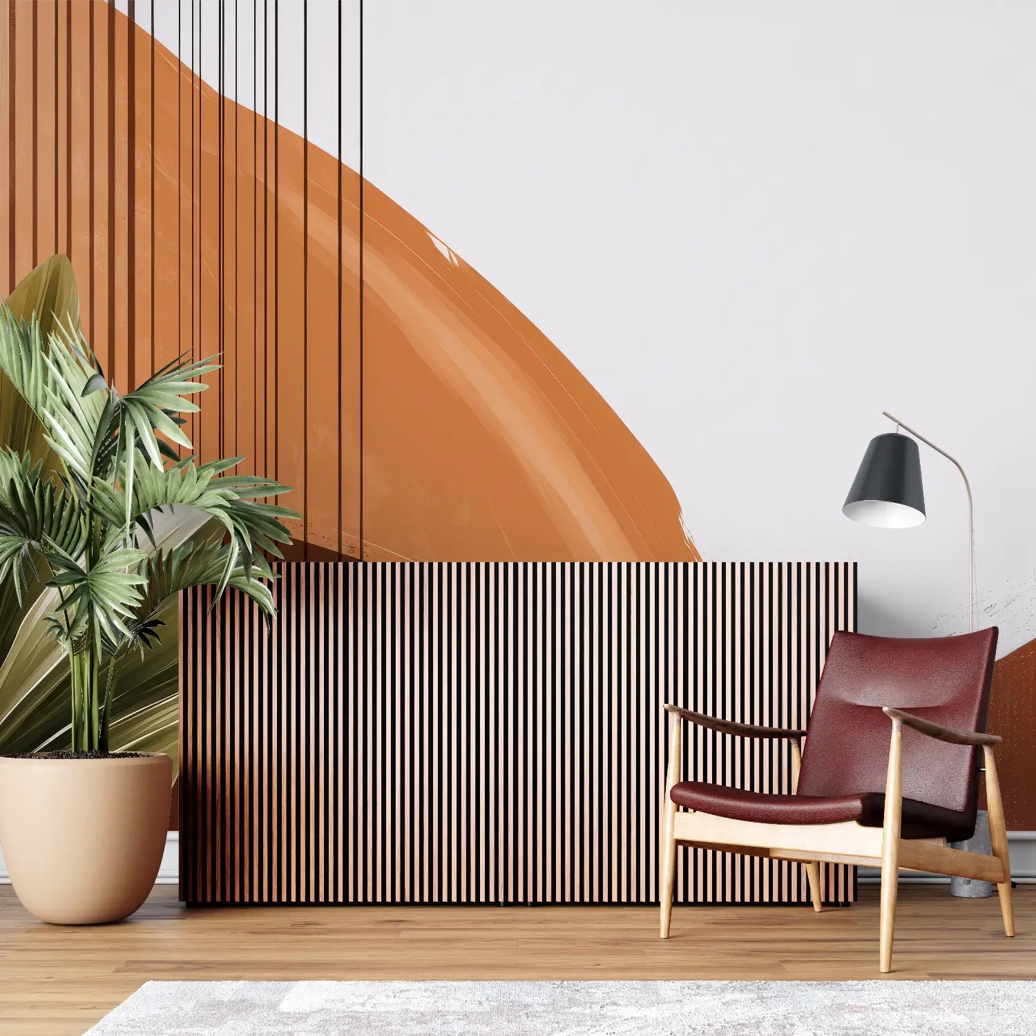 Art &amp; Deco Wallpaper - Stylized Sienna Foliage