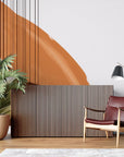 Art Deco Wallpaper - Stylized Sienna Foliage