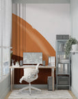 Art Deco Wallpaper - Stylized Sienna Foliage