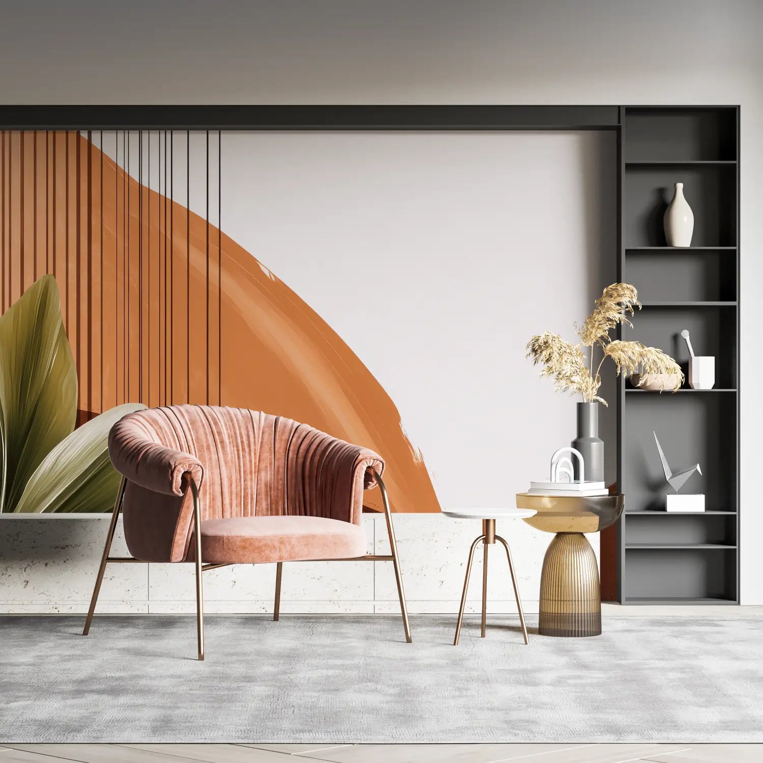 Art &amp; Deco Wallpaper - Stylized Sienna Foliage