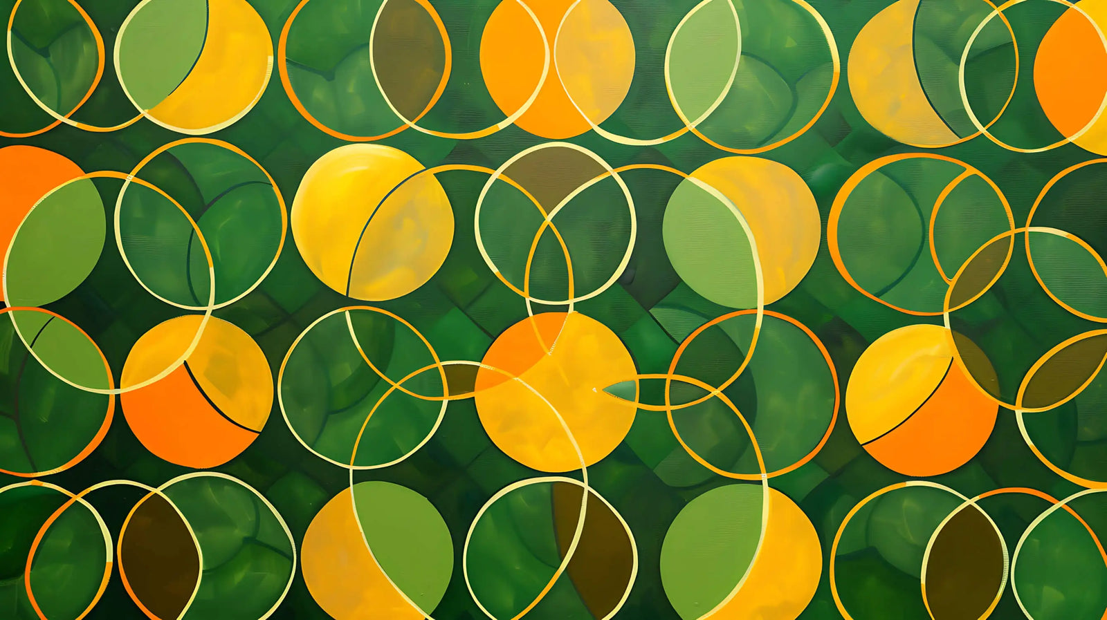 Papier Peint Géométrique - Ronds Entrelacés