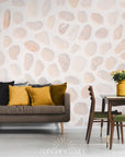 Papier Peint Imitation - Galets Roses Naturels