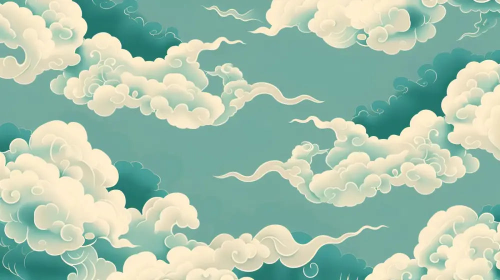 Papier Peint Japonais - Nuages Clairs