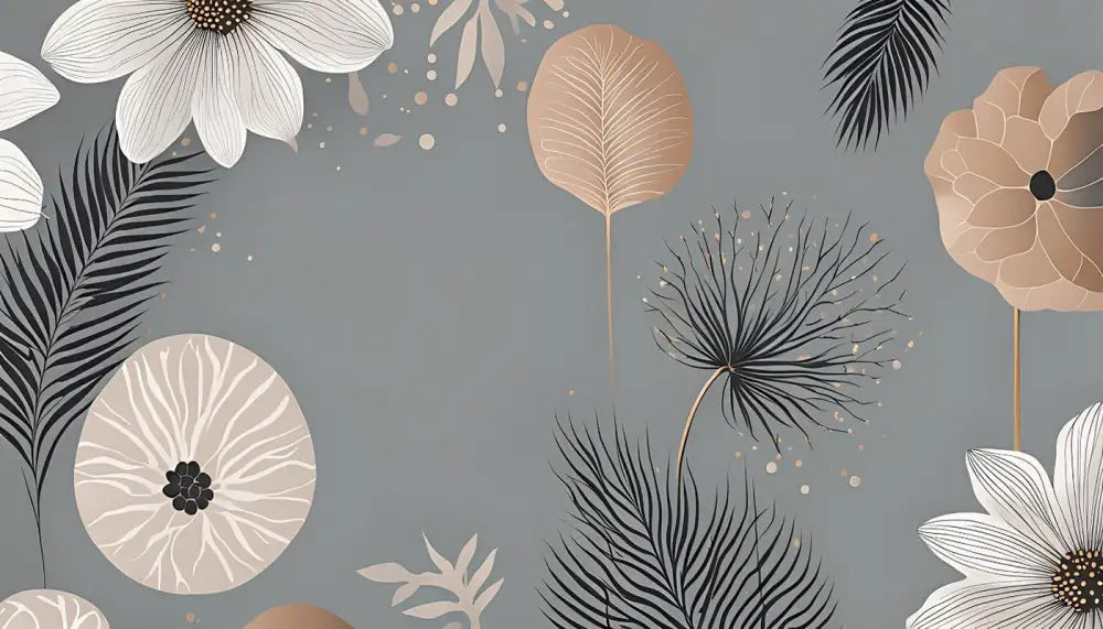 Papier Peint Moderne - Fleur Design