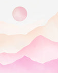 Mountain Wallpaper - Soft Pastel Pink