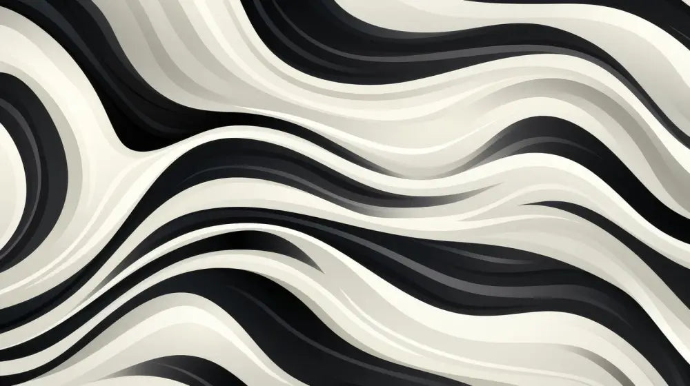 Papier Peint Noir Et Blanc - Vagues