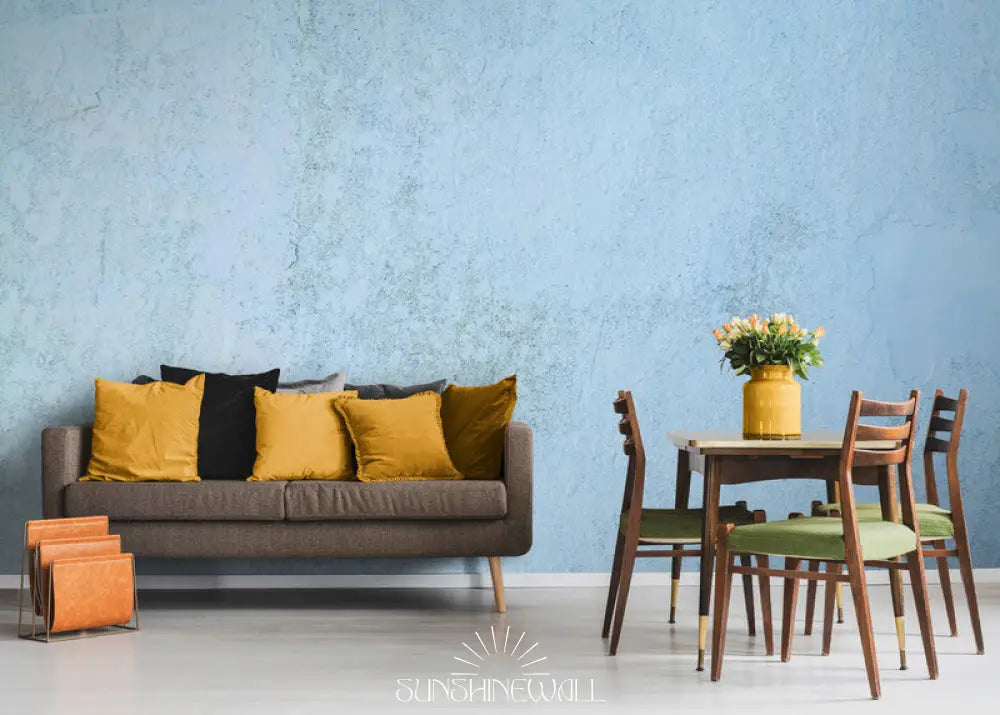 Papier Peint Pierre - Bleu