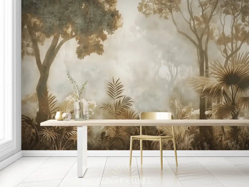 Papier Peint Vintage - Forêt