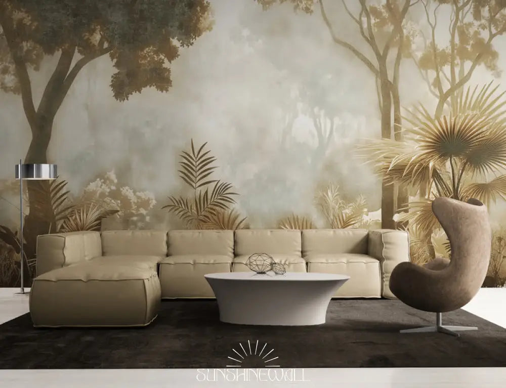 Papier Peint Vintage - Forêt