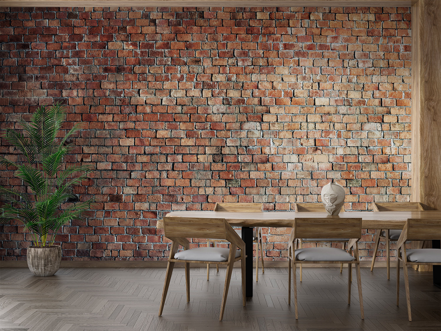 Papier Peint Art & Déco - Mur de Briques Sombres