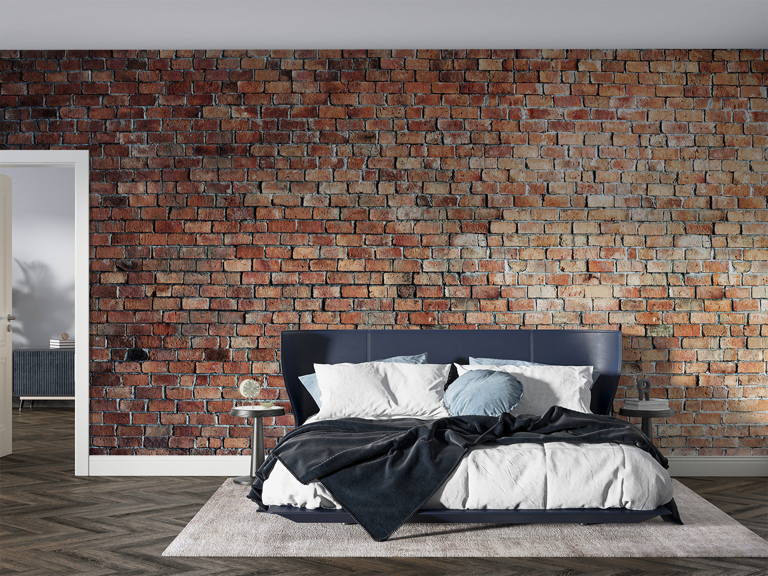 Papier Peint Art & Déco - Mur de Briques Sombres