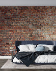 Papier Peint Art & Déco - Mur de Briques Sombres
