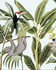 Papier Peint Tropical - Forêt exotique et paresseux