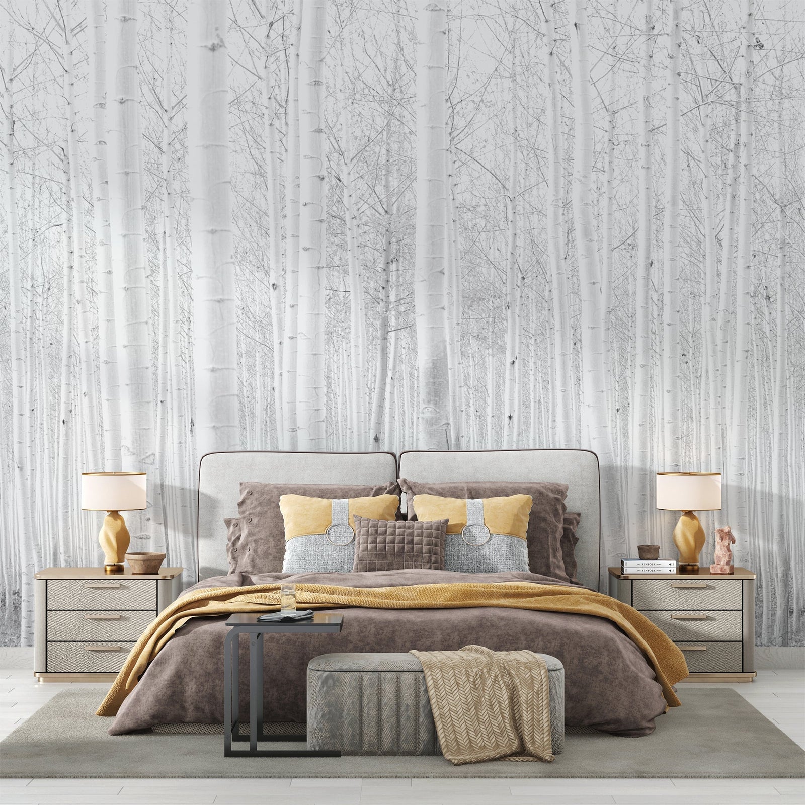 Forest Wallpaper - Snowy Birch Forest