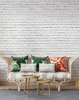 Papier Peint Pierre - Briques Blanches Absolue
