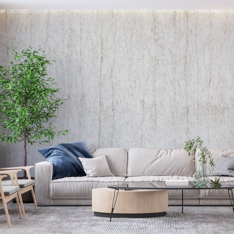 Stone Wallpaper - Bleached and Aged Concrete Effect