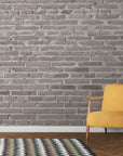 Papier Peint Pierre - Mur de Briques Beige Sablé