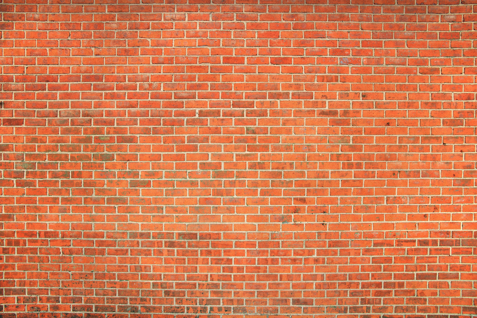 Papier Peint Pierre - Mur de Briques Orange Solaire