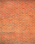 Papier Peint Pierre - Mur de Briques Orange Solaire
