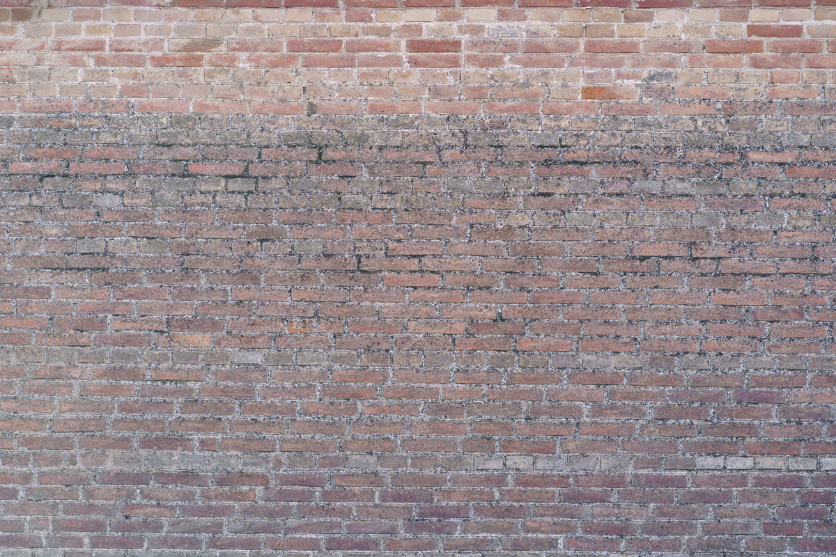 Backstein-Tapete - Alte Wand patiniert in Grau