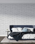 Papier Peint Pierre - Mur de Briques Loft Blanc