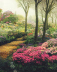 Papier Peint Floral - Sentier Fleuri Enchanté