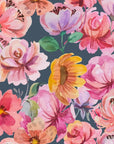 Papier peint fleuri - bouquet multicolore aquarelle