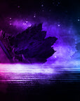 Papier Peint Synthwave - Aurores Digitales Violet & Cyan