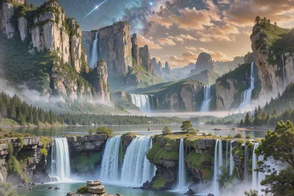 Landscape Wallpaper - Enchanted Waterfalls