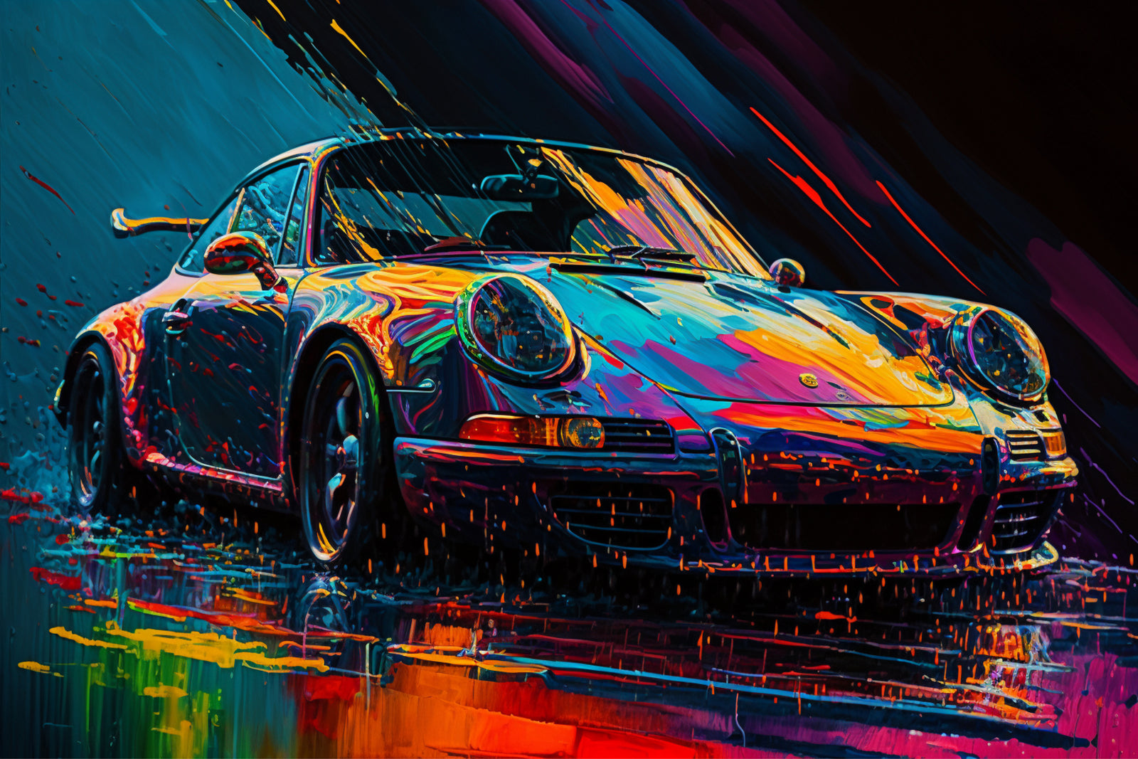 Art Wallpaper – Modern Colorful Car