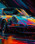 Papier peint Art – voiture colorée moderne