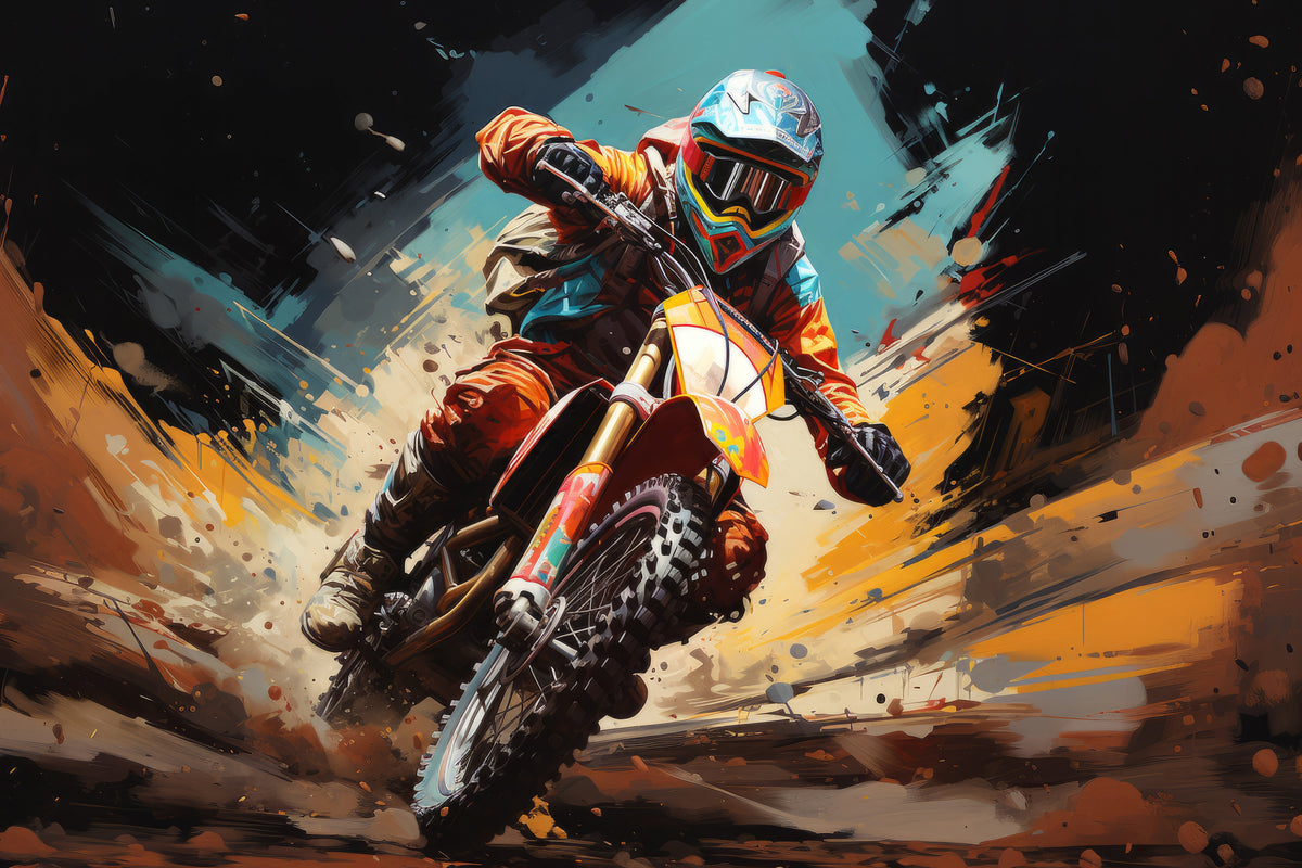 Sportbehang - Motocross in actie