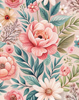 Papier peint fleuri - pivoines roses romantiques