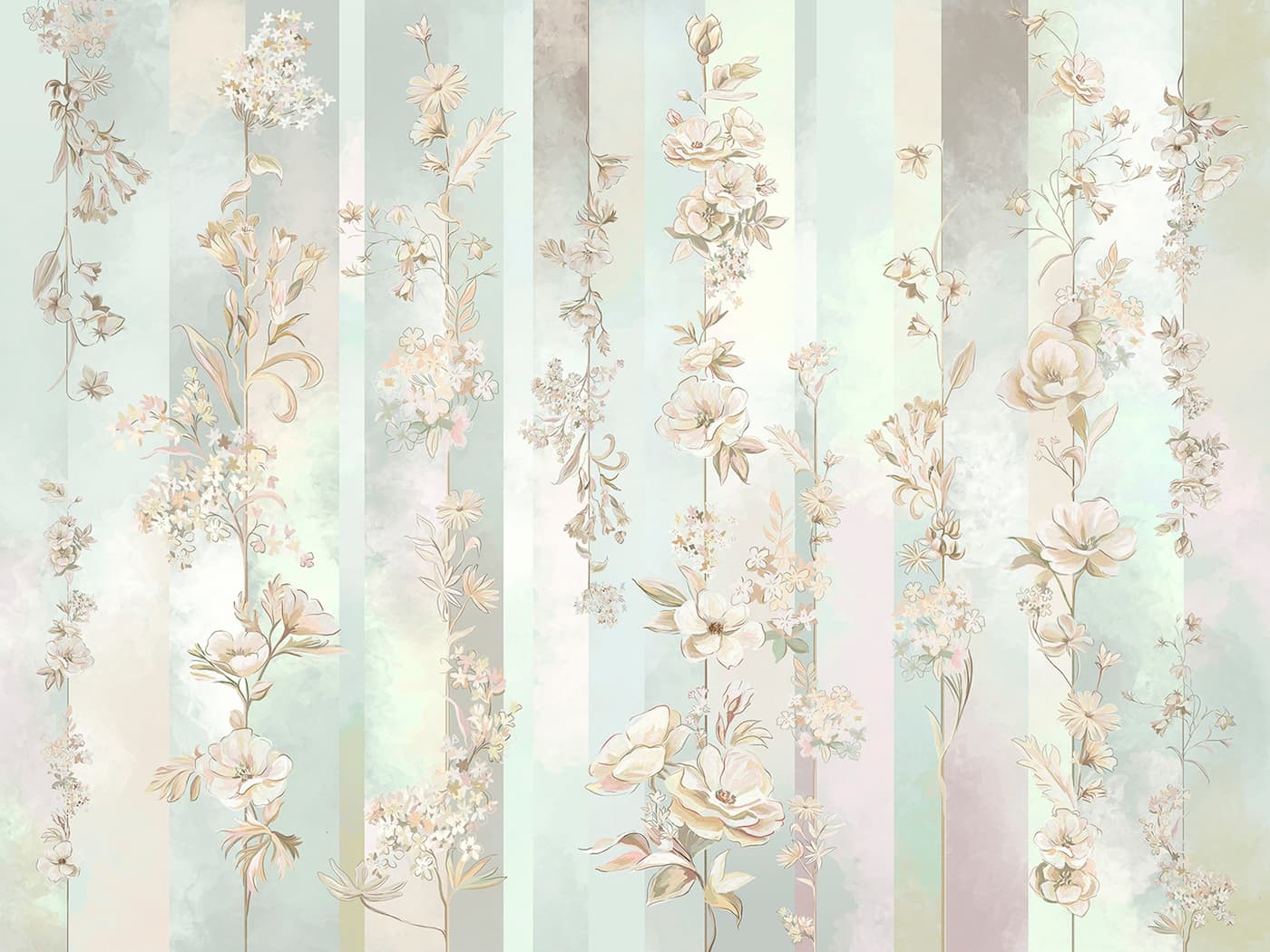 Floral Wallpaper - Pastel Elegance