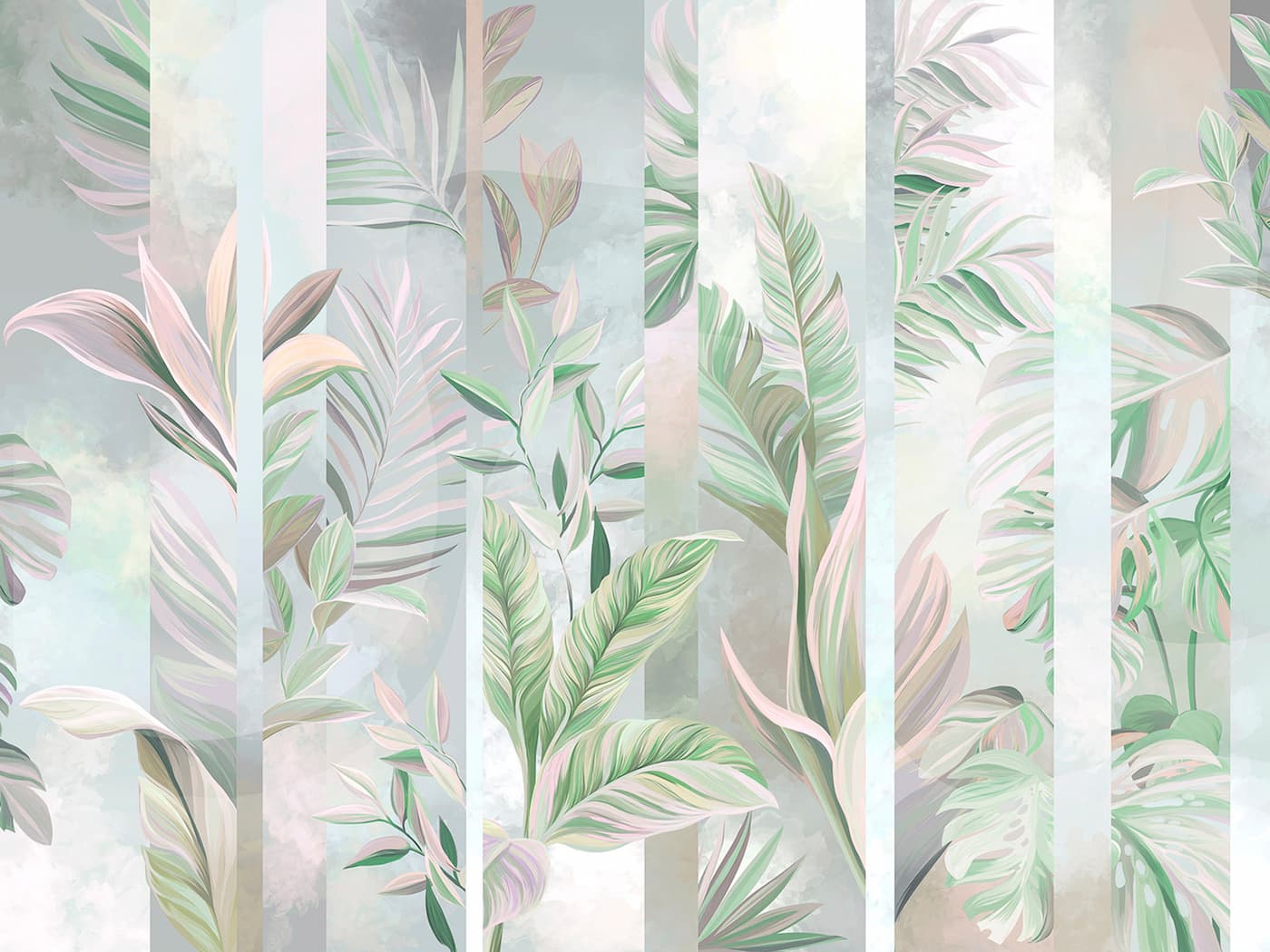 Papier Peint Feuillage - Jungle Aquarelle