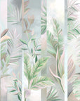 Papier Peint Floral - Rose Et Vert