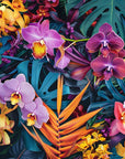 Papier Peint Floral - Plantes Tropicales Fleuries