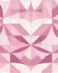 Papier Peint Abstrait - Motifs Géométriques Roses