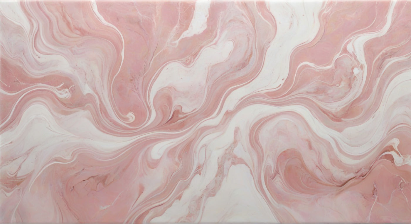 Papier Peint Abstrait - Marbre Rose