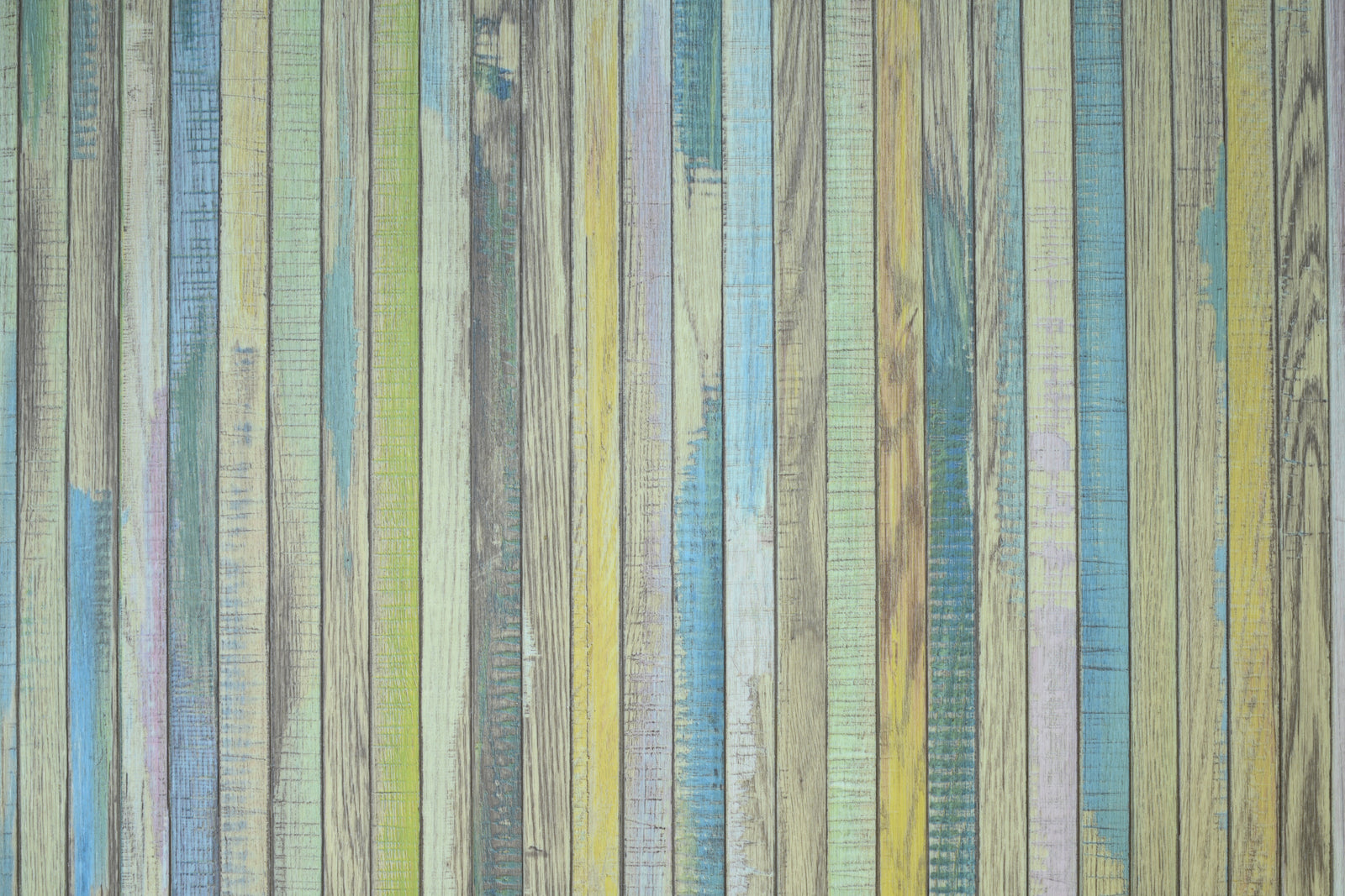 Papier peint Bois – Planches bois verticales usées colorées